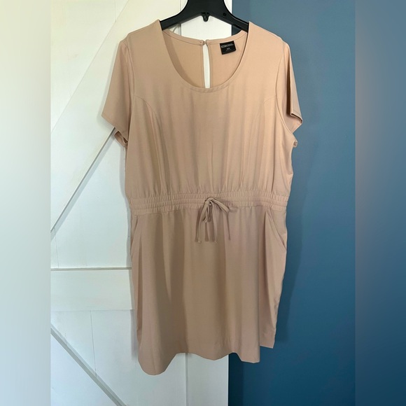 XXL 32 Degrees Women's Casual Twill Keyhole Back Dress, cream - Picture 1 of 8
